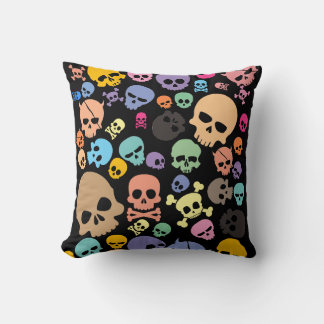 patrón de cráneo almohada de lanzamiento