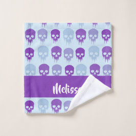 Patrón de cráneo morado y azul