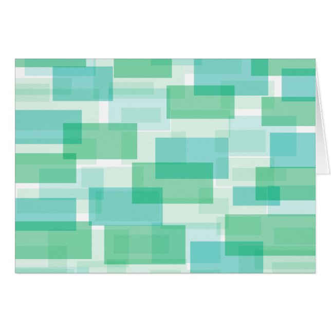 Patrón de cuadrados geométricos verdes (Anverso (Horizontal))