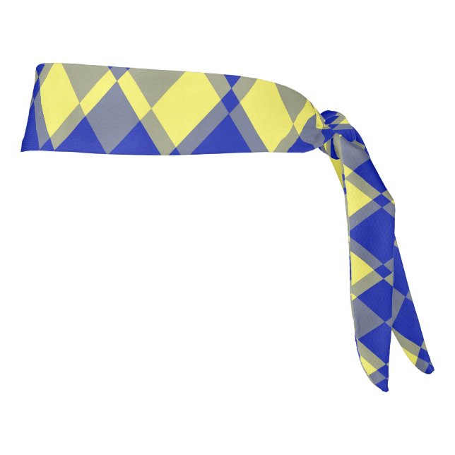 Patrón de cuadros argyle azul amarillo (Girar 90)