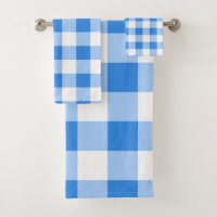 Patrón de cuadros gingham azul y blanco