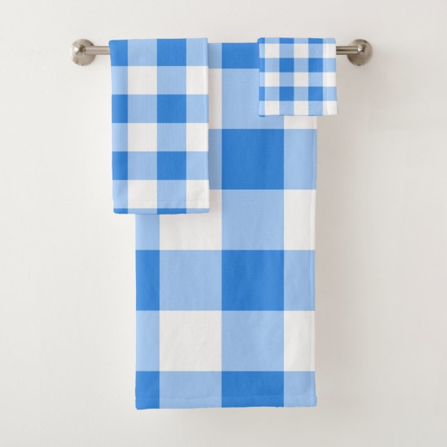 Patrón de cuadros gingham azul y blanco a cuadros (In situ)