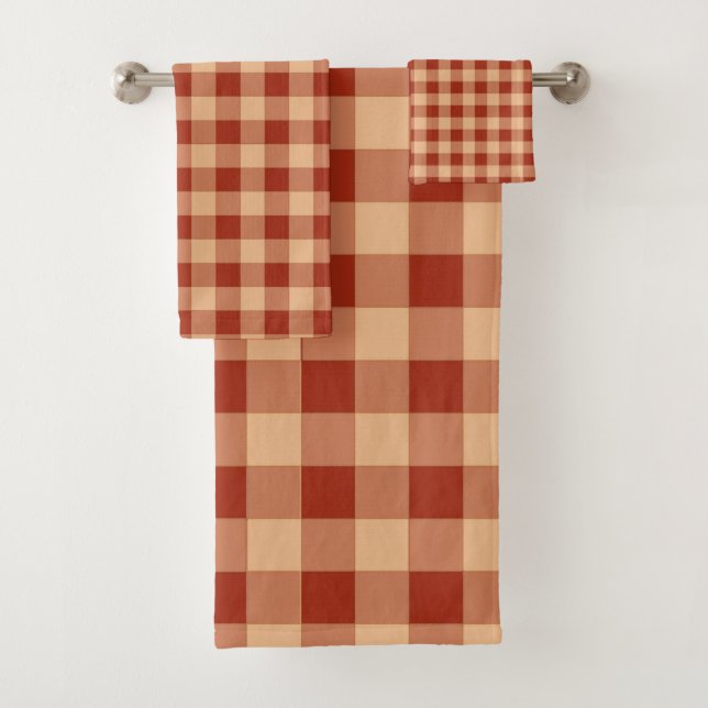 Patrón de cuadros gingham marrones (In situ)
