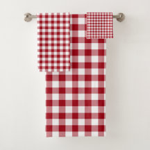 Patrón de cuadros gingham rojos modernos