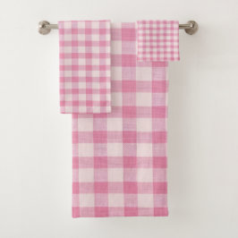 Patrón de cuadros rosa bebé