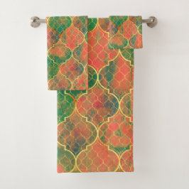 Patrón de cuatrefoil colorido