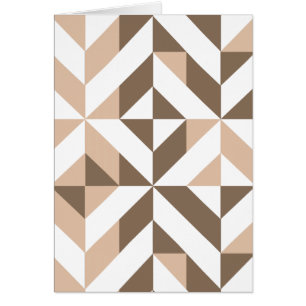 Patrón de cubo geométrico beige marrón