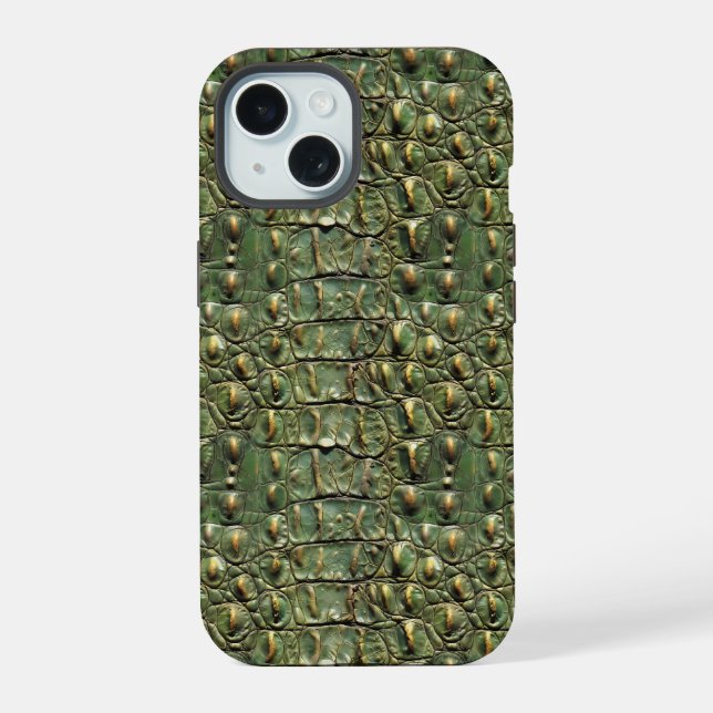 Patrón de cuero de cocodrilo verde (Reverso )