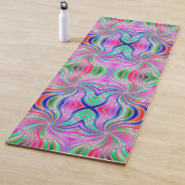 Patrón de curva púrpura Boho Yoga Mat