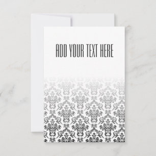 Patrón de Damasco en blanco y negro