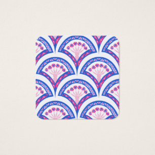 patrón de damasco floral azul