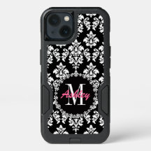 Patrón de Damasco Monograma Fleur de Lis