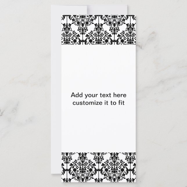 Patrón de Damasco Negro 1 Floral de cosecha (Anverso)