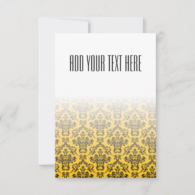 Patrón de Damasco negro y dorado (Anverso)