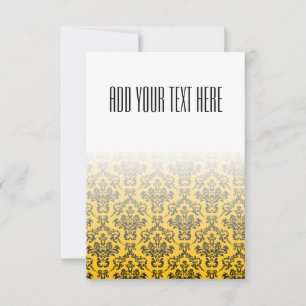 Patrón de Damasco negro y dorado