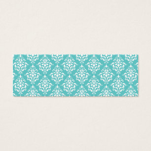 PATRÓN DE DAMASK DE LA VENTAJA BLANCA VERDE AZULA
