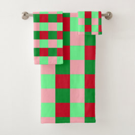 Patrón de damero de Navidad contemporáneo
