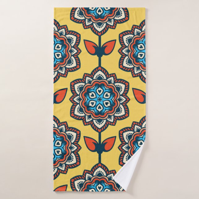 Patrón de decoración ornamental sin fisuras (Toalla de baño)