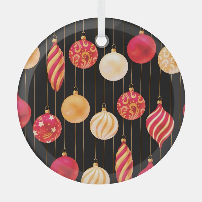 Patrón de decoraciones navideñas festivas (Anverso)