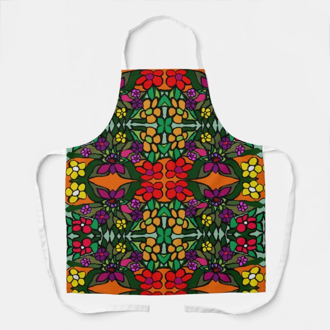 patrón de delantal floral (Anverso)