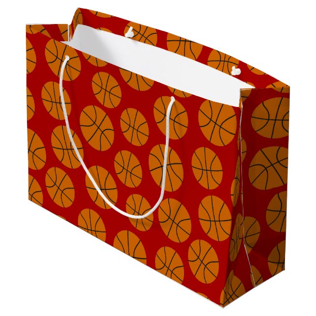 Patrón de deportes de baloncesto bolsa de regalo g (Angulo reverso)