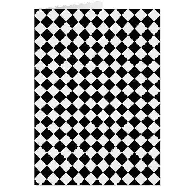 Patrón de diamante blanco y negro de Shirley Taylo (Frente)