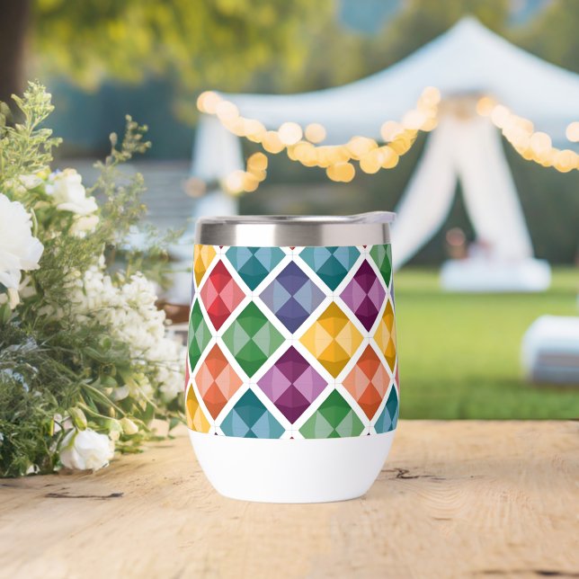 Patrón de diamante café Mug (Boda)