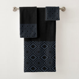 Patrón de diamante negro y gris