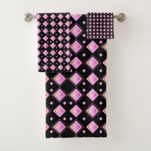 Patrón de diamante rosa gradiente geométrico