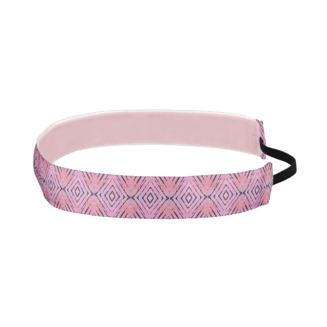 Patrón de diamante rosa y negro no delgado banda d (Derecha)