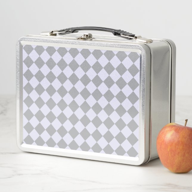 Patrón de diamantes en gris y lavanda (In situ)