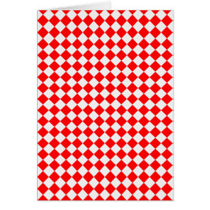 Patrón de diamantes rojo y blanco de Shirley Taylo