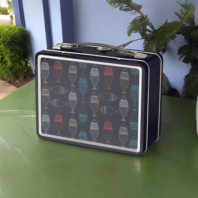 Patrón de dibujo de peces (Lunchbox )