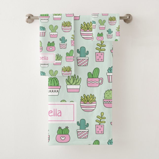 Patrón de dibujos de plantas suculentas de cactus  (In situ)