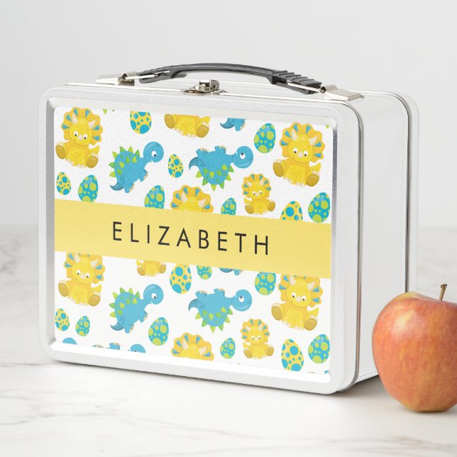 Patrón De Dinosaurios, Dinosaurios Cutos, Tu Nombr (In situ)