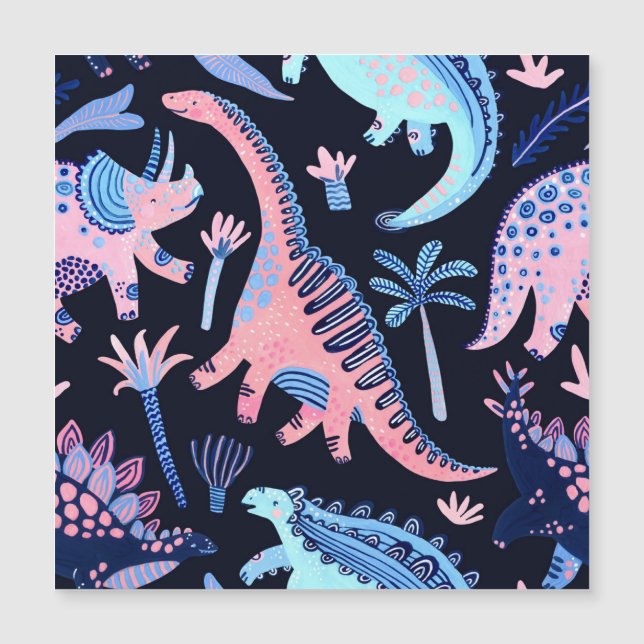 Patrón de dinosaurios personalizados. (Anverso)