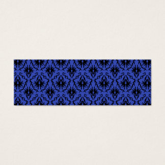 Patrón de diseño de Damasco azul y negro.