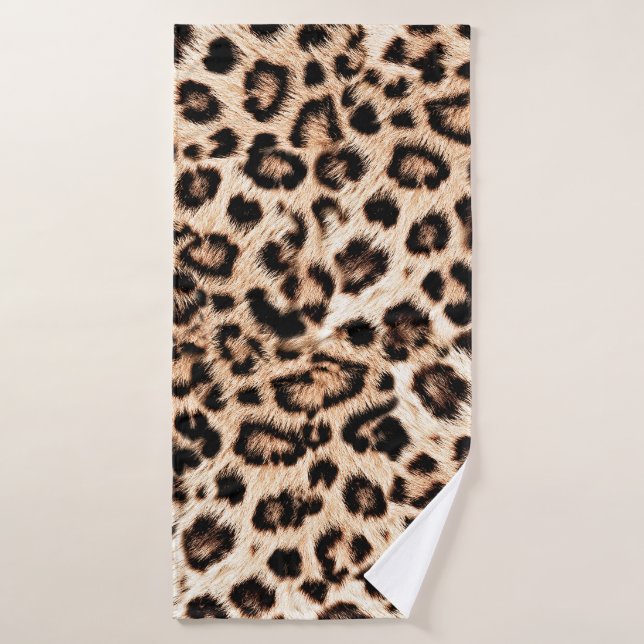 Patrón de diseño de leopardo: Elegancia salvaje. (Toalla de baño)