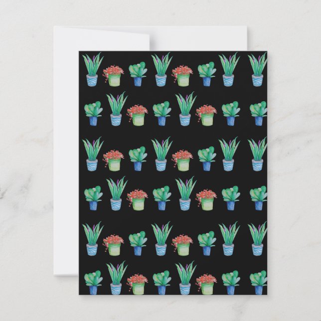 Patrón de diseño de planta acuarcolar original Tar (Anverso)