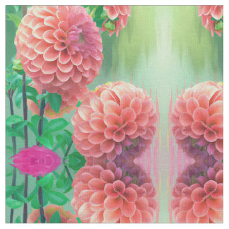 Patrón de diseño de tela floral de Dahlia vintage