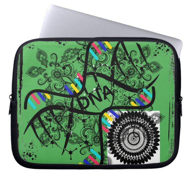 Patrón de dna helix verde en bolsa (Frente)