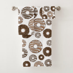 Patrón de donut, donuts de chocolate, donuts de ca