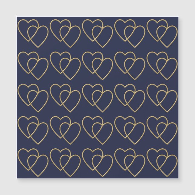Patrón de dos corazones amorosos dorados (Anverso)