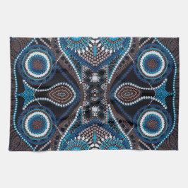 Patrón de Dot Art en la toalla de cocina