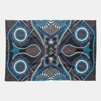 Patrón de Dot Art en la toalla de cocina