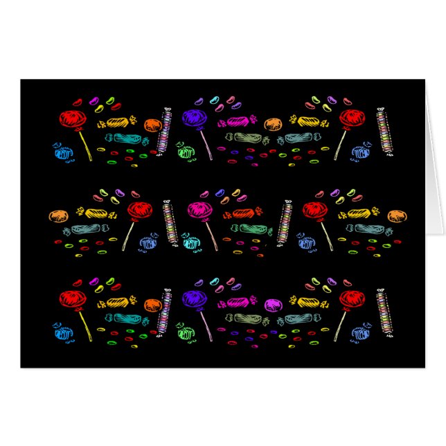 Patrón de dulces de Halloween (Anverso (Horizontal))