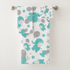 Patrón De Elefantes Azules, Elefantes Cutetos, Est