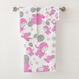 Patrón De Elefantes Rosa, Elefantes Cutos, Estrell