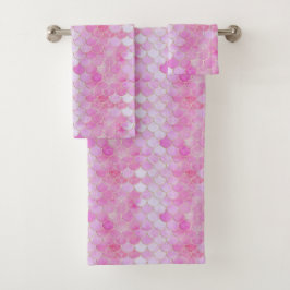 Patrón de escala de sirena para pasteles rosados y