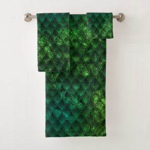 Patrón de Escamas de Dragón Verde Fantasía Esmeral